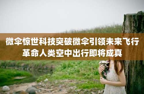 微伞惊世科技突破微伞引领未来飞行革命人类空中出行即将成真