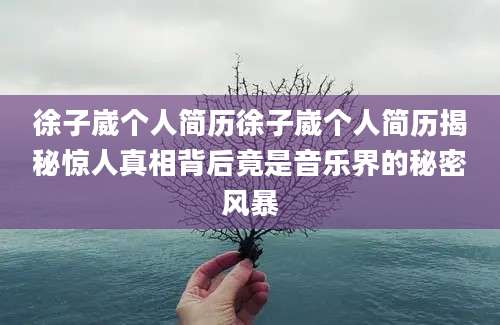 徐子崴个人简历徐子崴个人简历揭秘惊人真相背后竟是音乐界的秘密风暴