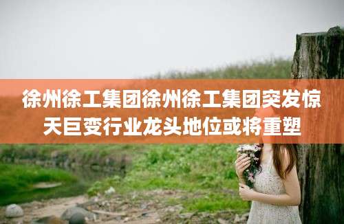 徐州徐工集团徐州徐工集团突发惊天巨变行业龙头地位或将重塑