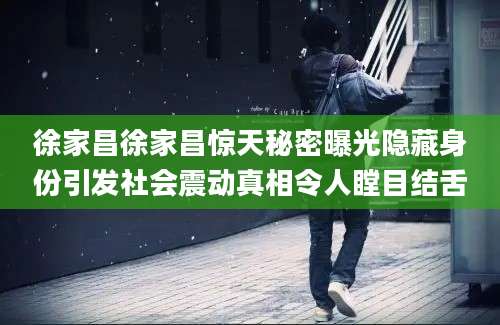 徐家昌徐家昌惊天秘密曝光隐藏身份引发社会震动真相令人瞠目结舌