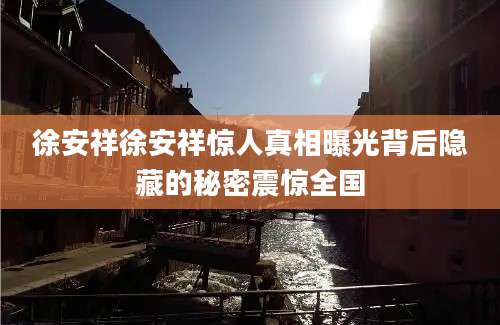 徐安祥徐安祥惊人真相曝光背后隐藏的秘密震惊全国