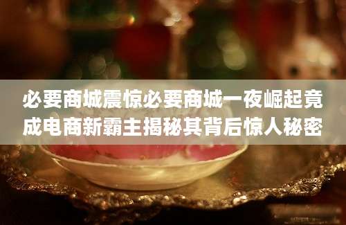必要商城震惊必要商城一夜崛起竟成电商新霸主揭秘其背后惊人秘密