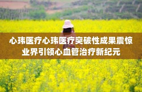 心玮医疗心玮医疗突破性成果震惊业界引领心血管治疗新纪元
