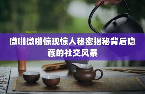 微啪微啪惊现惊人秘密揭秘背后隐藏的社交风暴