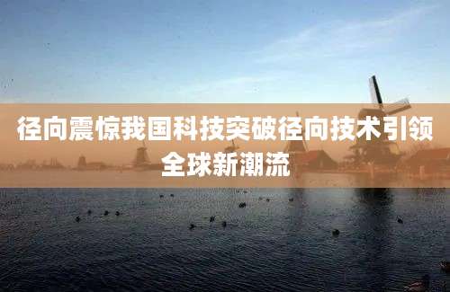 径向震惊我国科技突破径向技术引领全球新潮流