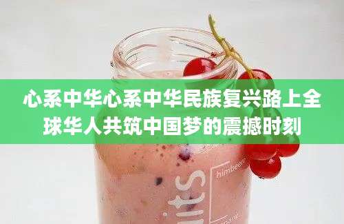 心系中华心系中华民族复兴路上全球华人共筑中国梦的震撼时刻