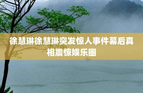 徐慧琳徐慧琳突发惊人事件幕后真相震惊娱乐圈