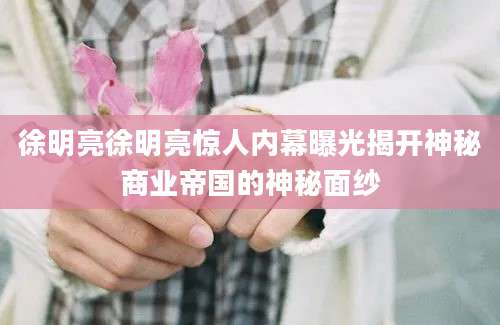 徐明亮徐明亮惊人内幕曝光揭开神秘商业帝国的神秘面纱