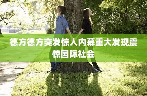 德方德方突发惊人内幕重大发现震惊国际社会