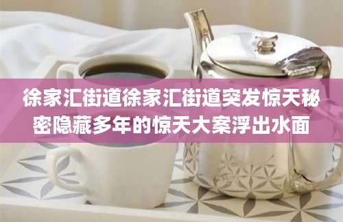 徐家汇街道徐家汇街道突发惊天秘密隐藏多年的惊天大案浮出水面