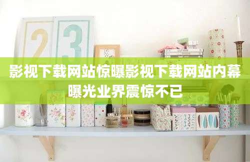 影视下载网站惊曝影视下载网站内幕曝光业界震惊不已