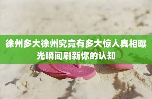 徐州多大徐州究竟有多大惊人真相曝光瞬间刷新你的认知