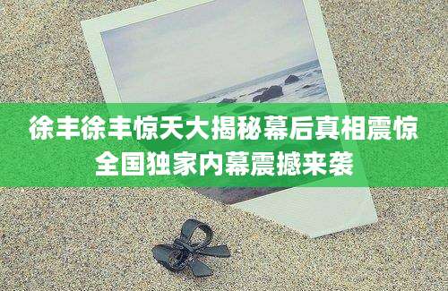 徐丰徐丰惊天大揭秘幕后真相震惊全国独家内幕震撼来袭