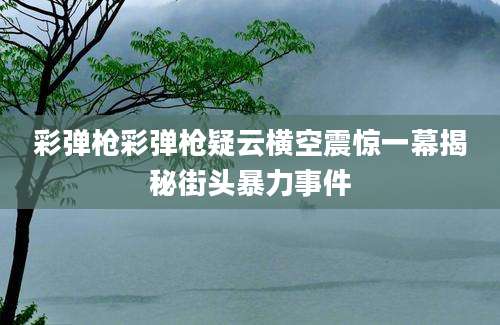 彩弹枪彩弹枪疑云横空震惊一幕揭秘街头暴力事件