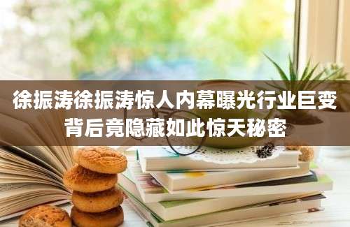 徐振涛徐振涛惊人内幕曝光行业巨变背后竟隐藏如此惊天秘密