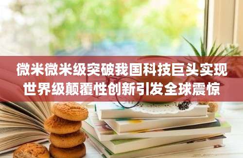 微米微米级突破我国科技巨头实现世界级颠覆性创新引发全球震惊