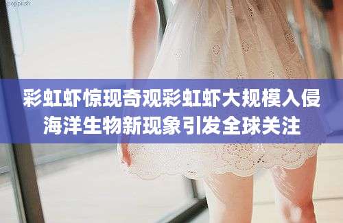 彩虹虾惊现奇观彩虹虾大规模入侵海洋生物新现象引发全球关注