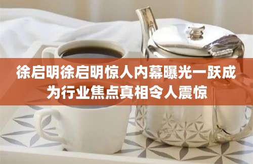 徐启明徐启明惊人内幕曝光一跃成为行业焦点真相令人震惊