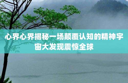 心界心界揭秘一场颠覆认知的精神宇宙大发现震惊全球