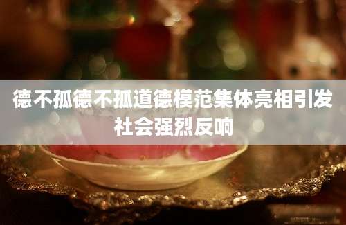 德不孤德不孤道德模范集体亮相引发社会强烈反响