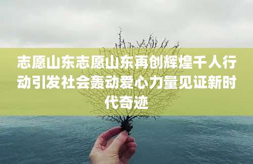 志愿山东志愿山东再创辉煌千人行动引发社会轰动爱心力量见证新时代奇迹