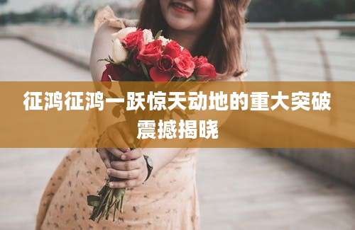 征鸿征鸿一跃惊天动地的重大突破震撼揭晓