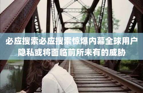 必应搜索必应搜索惊爆内幕全球用户隐私或将面临前所未有的威胁