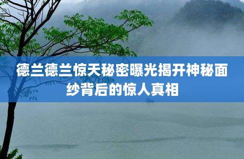 德兰德兰惊天秘密曝光揭开神秘面纱背后的惊人真相