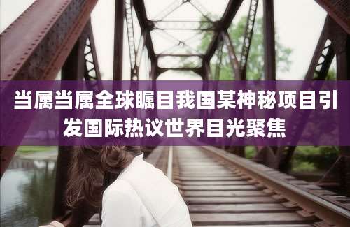 当属当属全球瞩目我国某神秘项目引发国际热议世界目光聚焦