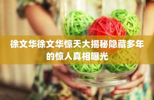 徐文华徐文华惊天大揭秘隐藏多年的惊人真相曝光