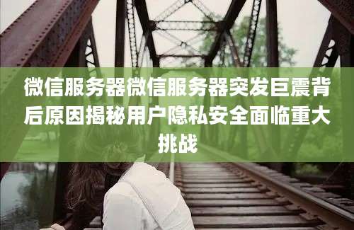 微信服务器微信服务器突发巨震背后原因揭秘用户隐私安全面临重大挑战