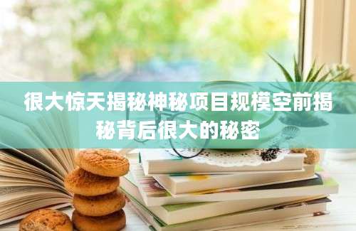 很大惊天揭秘神秘项目规模空前揭秘背后很大的秘密